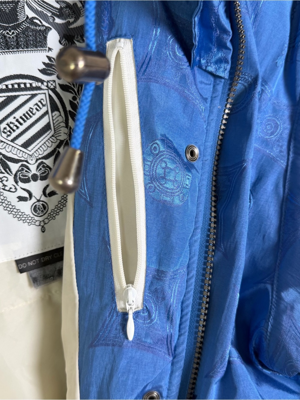 NILS Vintage Women’s Blue Hooded Ski Parka Jacket Made in USA Insulated Retro 90 - Picture 12 of 14